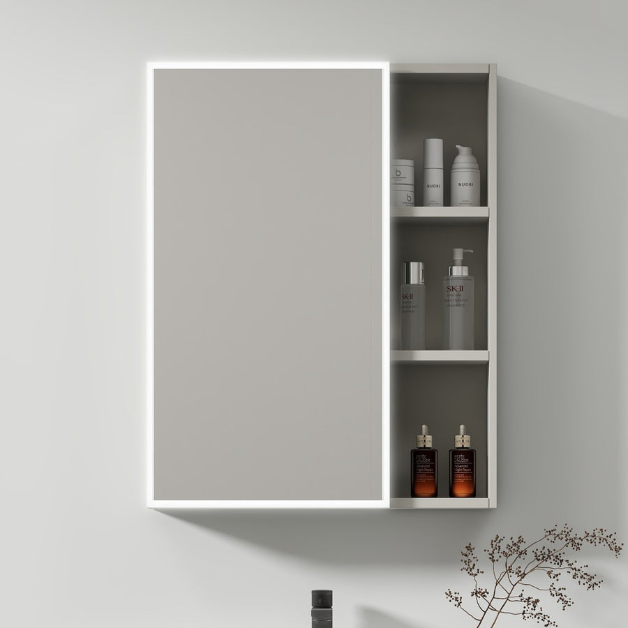 Mobili Bagno, Mobile Con Specchio LED T1141G/60 Specchi Mobile Grigio Titolo predefinito Alessandro Design