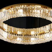 Lampadario a LED con telecomando e cristallo VERTUS 18W, 30cm, Cerchio, Luce Fredda/Calda/Neutra, Dimmerabile, Oro Lampadari a LED con telecomando Titolo predefinito Alessandro Design