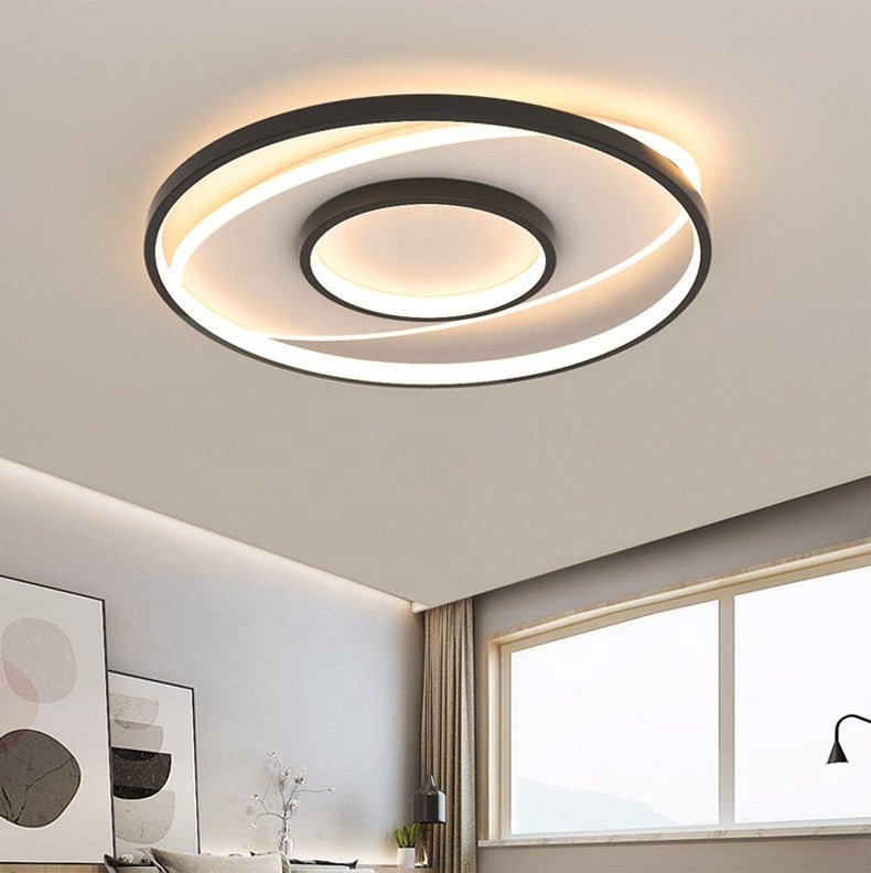 Lampadario LED con telecomando FIGURATO, 63W, 3 Cerchi, Luce Fredda/Calda/Neutra, Dimmerabile, Nero Lampadari LED con Telecomando Titolo predefinito Alessandro Design