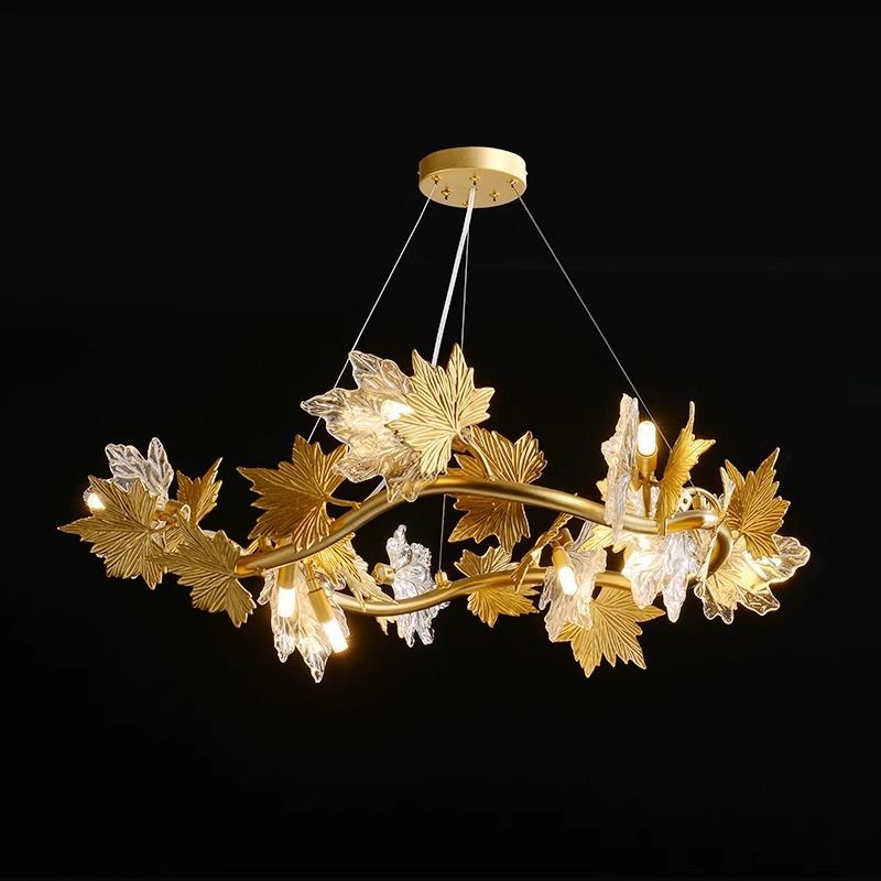 Lampadario Moderno, LEAFORA Regalis, 2 Cerchi, 12xE14, Diametro 80cm, Oro, Altezza Regolabile, Metallo e Cristallo Lampadari Moderni Titolo predefinito Alessandro Design