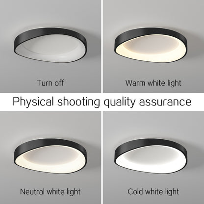Plafoniera LED con Telecomando, PL103/520BK, 29W, Diametro 50cm, Luce Calda/Fredda/Neutra, Lampadari LED Neri con Telecomando Titolo predefinito Alessandro Design