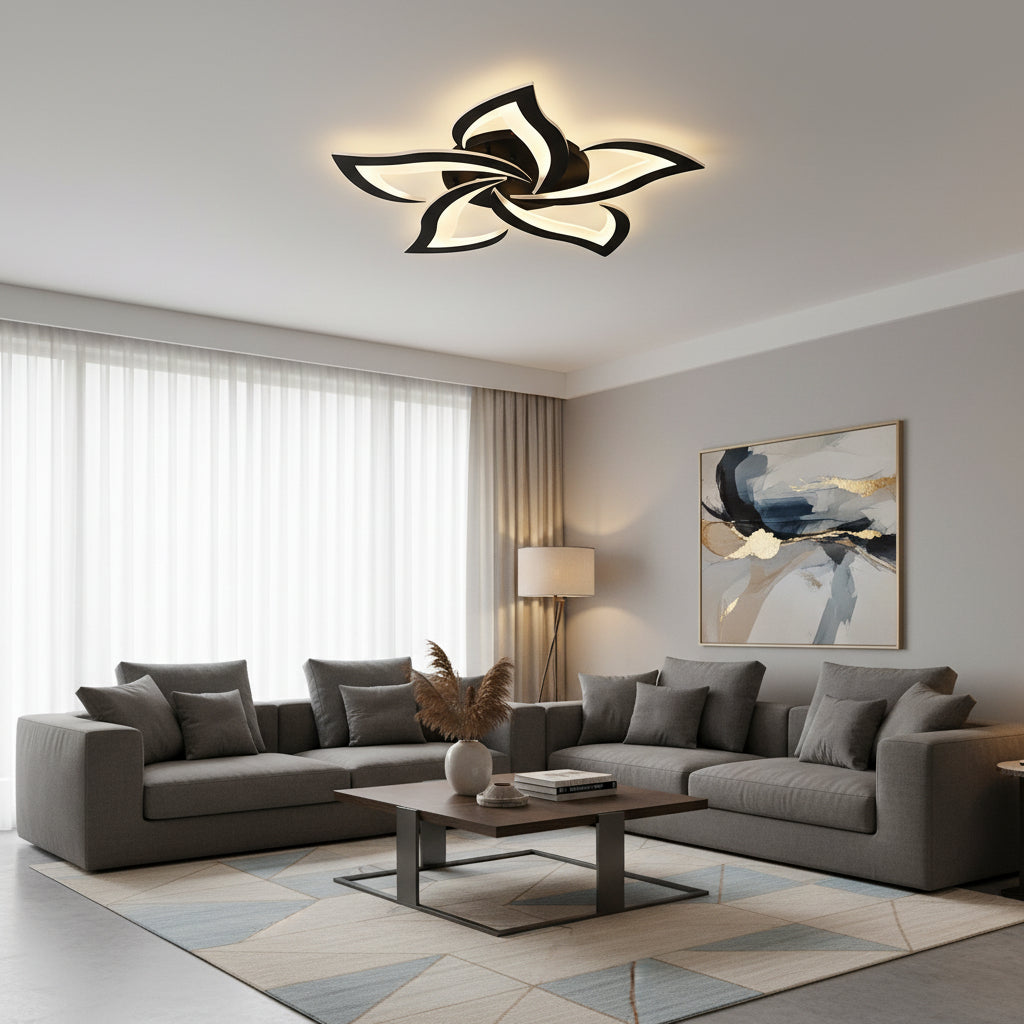 Lampadario LED con Telecomando LT660/5BK, 5 Elementi, 54W, Luce 3000/4000/6000K, Nero, Altezza Regolabile Lampadari LED con Telecomando Titolo predefinito Alessandro Design