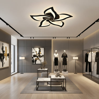 Lampadario LED con Telecomando LT660/5BK, 5 Elementi, 54W, Luce 3000/4000/6000K, Nero, Altezza Regolabile