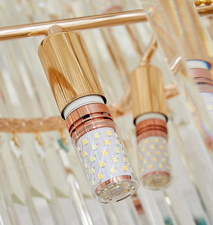 Lampadario in Cristallo CC8043/600H1800GD, Diametro 60 cm, Altezza 180 cm, Oro Lucido, Altezza Regolabile, Design Elegante Lampadario in Cristallo Titolo predefinito Alessandro Design