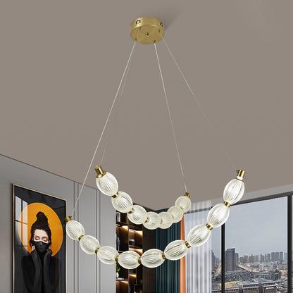 Lampadario LED a sospensione FAUSTO, 48W, Luce Fredda/Calda/Neutra, Altezza regolabile, Lampadari Moderni Oro Titolo predefinito Alessandro Design