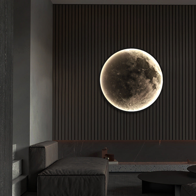 Lampada Decorativa da Parete a LED con Telecomando, Moon 34W Diametro 50CM Luce Calda Neutra Fredda 3000/4000/6000K Lampadari LED con Telecomando Titolo predefinito Alessandro Design