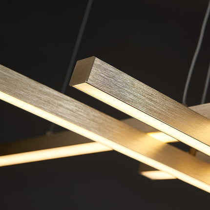 Lampadario LED a sospensione con telecomando GINEVRA 63W, 5 Elementi, Luce Fredda/Calda/Neutra, Lampadari LED Oro con telecomando Titolo predefinito Alessandro Design