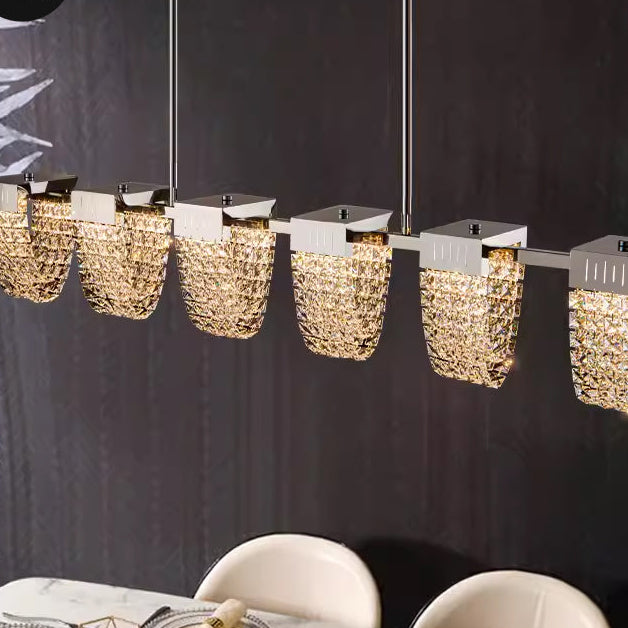 Lampadario LED a Sospensione, STRATUS Supremo, Cristallo e Metallo, 15W, Luce Fredda/Calda/Neutra 3000K/4000K/6000K, Illuminazione Lussuosa Cristal Candelabra Titolo predefinito Alessandro Design