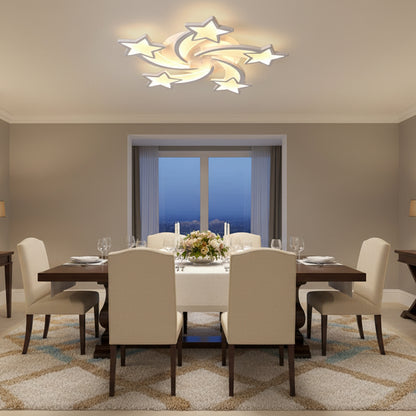 Lampadario a LED con telecomando IPOMOEA 85W, 5 Stelle, Luce Fredda/Calda/Neutra, Dimmerabile, Lampadario a LED Bianco con telecomando Titolo predefinito Alessandro Design