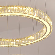 Lampadario LED con telecomando LLC130/2CH, cristallo e metallo, 62W, 2 cerchi, dimmerabile, altezza regolabile, luce fredda/calda/neutra, illuminazione di lusso Lampadari LED con telecomando Titolo predefinito Alessandro Design