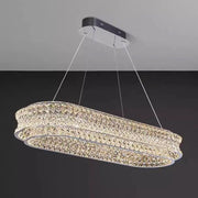 Lampadario LED con Telecomando, LLC160/750X350CH, Cristallo e Metallo, 71W, Dimmerabile, Altezza Regolabile, Luce Fredda/Calda/Neutra, Illuminazione di Lusso Lampadari LED con Telecomando Titolo predefinito Alessandro Design