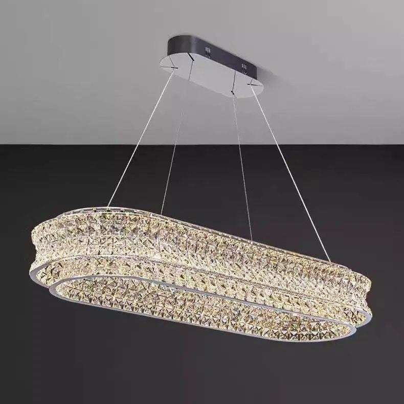 Lampadario LED con Telecomando, LLC160/750X350CH, Cristallo e Metallo, 71W, Dimmerabile, Altezza Regolabile, Luce Fredda/Calda/Neutra, Illuminazione di Lusso Lampadari LED con Telecomando Titolo predefinito Alessandro Design