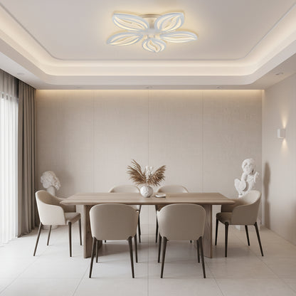 Lampadario a LED con telecomando ORCHID 66W, 5 Petali, Luce Fredda/Calda/Neutra, Dimmerabile, Lampadario a LED Bianco con telecomando Titolo predefinito Alessandro Design