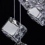 Candelabru Modern LED CM526/18, 51W, Diametru 58.5cm, Inaltime Reglabila, Crom