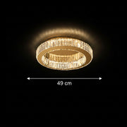 Lampadario a LED con telecomando e cristallo VERTUS 18W, 30cm, Cerchio, Luce Fredda/Calda/Neutra, Dimmerabile, Oro Lampadari a LED con telecomando Titolo predefinito Alessandro Design