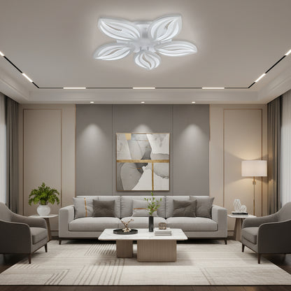 Lampadario a LED con telecomando ORCHID 66W, 5 Petali, Luce Fredda/Calda/Neutra, Dimmerabile, Lampadario a LED Bianco con telecomando Titolo predefinito Alessandro Design