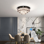 Lampadario LED in cristallo con telecomando LLC151/500CH, 64W, 3 elementi, luce fredda/calda/neutra, dimmerabile, Lampadari LED con telecomando in cromo lucido Titolo predefinito Alessandro Design