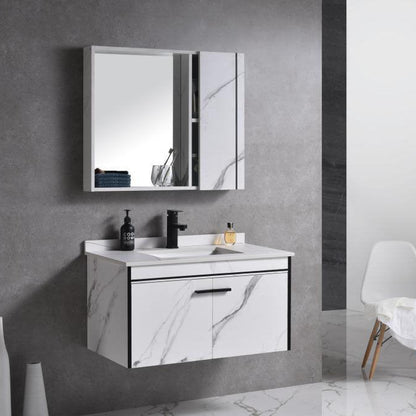 Set Mobili da Bagno CORFU, 60x48 cm, 2 Pezzi, Mobili da Bagno in Bianco e Nero Titolo predefinito Alessandro Design