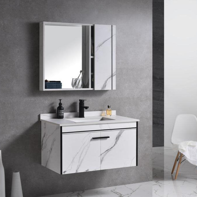 Set Mobili da Bagno CORFU, 60x48 cm, 2 Pezzi, Mobili da Bagno in Bianco e Nero Titolo predefinito Alessandro Design