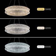 Lampadario LED con telecomando, LLC160/500CH, cristallo e metallo, 54W, 1 cerchio, dimmerabile, altezza regolabile, luce fredda/calda/neutra, illuminazione di lusso Lampadari LED con telecomando Titolo predefinito Alessandro Design