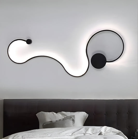 Lampada da parete a LED Delilah 36W Luce decorativa Fredda/Calda/Neutra Lampade da parete per interni in metallo e silicone nero Titolo predefinito Alessandro Design