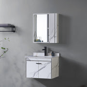 Set mobili da bagno CORFU, 80x48 cm, 2 pezzi, mobili da bagno in bianco e nero Titolo predefinito Alessandro Design