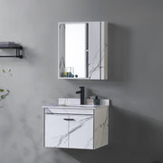 Set Mobili da Bagno CORFU, 60x48 cm, 2 Pezzi, Mobili da Bagno in Bianco e Nero Titolo predefinito Alessandro Design