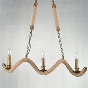 Lampadario in corda, 3xE27, marrone, metallo e corda LV572/3BK Lampadari vintage Titolo predefinito Alessandro Design