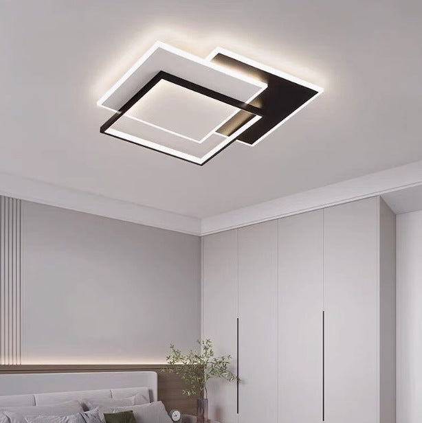 Lampadario a LED con telecomando CHIARA 98W, 3 Quadrati, Luce Fredda/Calda/Neutra, Dimmerabile, Nero Lampadari a LED con telecomando Titolo predefinito Alessandro Design