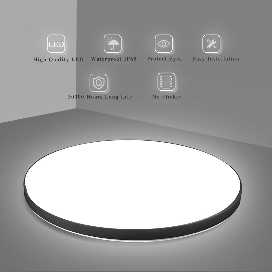 SOLIS Plafoniera LED 37cm 32W Luce Fredda Plafoniere LED Nero Titolo predefinito Alessandro Design