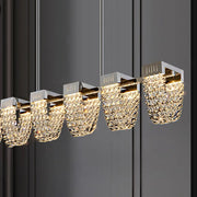 Lampadario LED a Sospensione, STRATUS Supremo, Cristallo e Metallo, 15W, Luce Fredda/Calda/Neutra 3000K/4000K/6000K, Illuminazione Lussuosa Cristal Candelabra Titolo predefinito Alessandro Design