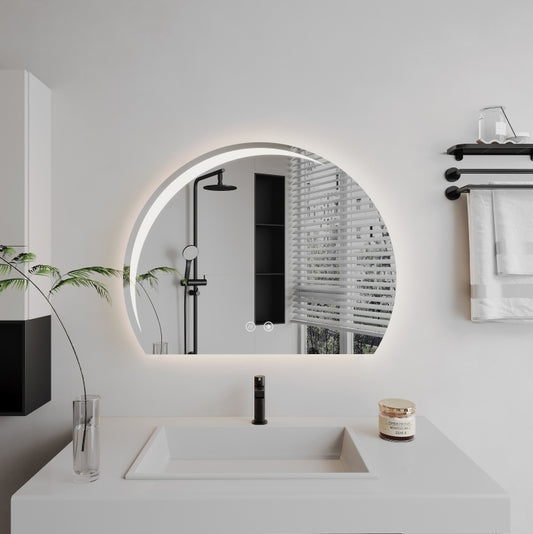 Specchio ovale a LED, antiappannante, 60x54 cm, Z014 Basic Touch Specchi Korman E Titolo predefinito Alessandro Design
