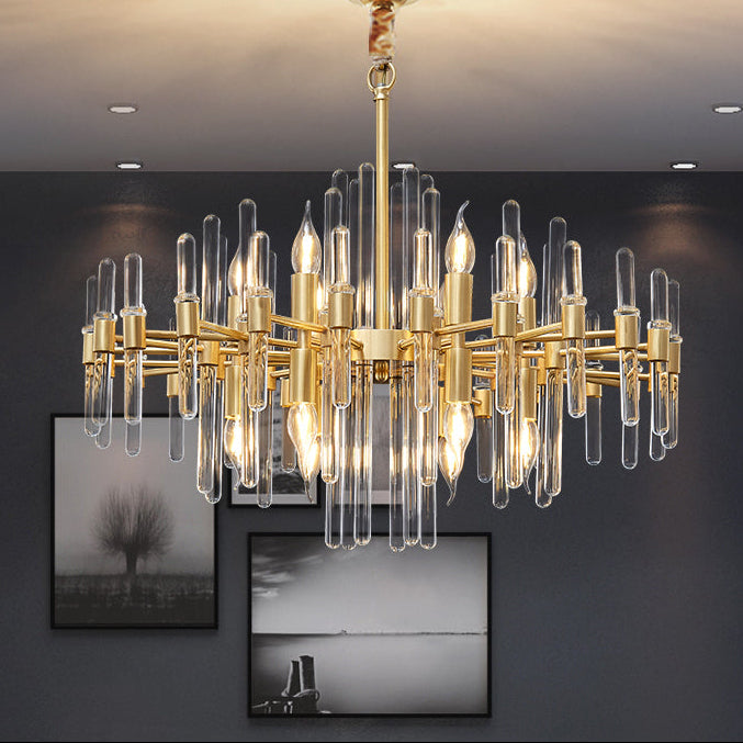 Lampadario in Cristallo CC850/620GD, 10xE14, 62X45cm, Altezza Regolabile, Oro Lucido, Design Elegante, Metallo e Cristalli Lampadari in Cristallo Titolo predefinito Alessandro Design