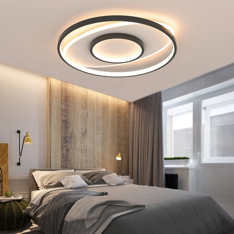 Lampadario LED con telecomando FIGURATO, 63W, 3 Cerchi, Luce Fredda/Calda/Neutra, Dimmerabile, Nero Lampadari LED con Telecomando Titolo predefinito Alessandro Design
