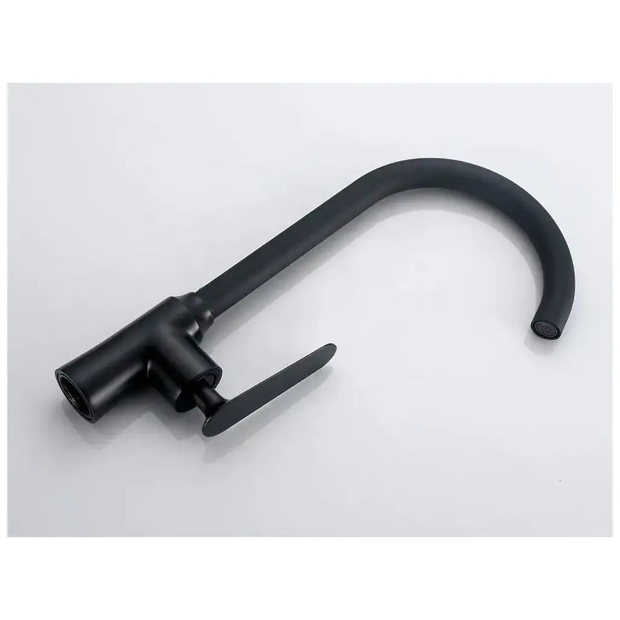 Rubinetto per lavello Cartuccia in ceramica Rubinetto girevole Nero Connessioni incluse Rubinetti da cucina EC01 Titolo predefinito Alessandro Design