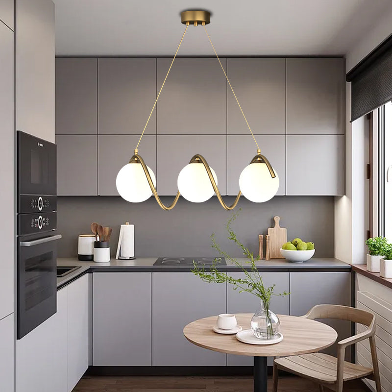 Lampadario LOFT Haven, 3x G9, Oro bianco, Metallo, Altezza regolabile, Lampadari moderni moderni Titolo predefinito Alessandro Design