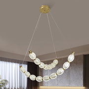 Lampadario LED a sospensione FAUSTO, 48W, Luce Fredda/Calda/Neutra, Altezza regolabile, Lampadari Moderni Oro Titolo predefinito Alessandro Design