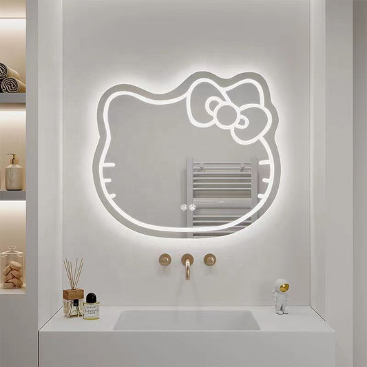 Specchio LED Kitty Cat, 80X70, Touch, Sistema Demister, Specchi Dimmerabili Korman E Titolo predefinito Alessandro Design