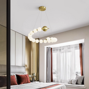 Lampadario LED Aurelia 41W in acrilico con telecomando, dimmerabile, 3000K/4000K/6000K, Lampadari LED in oro, metallo e acrilico con telecomando Titolo predefinito Alessandro Design