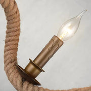 Lampadario in corda, 3xE27, marrone, metallo e corda LV572/3BK Lampadari vintage Titolo predefinito Alessandro Design