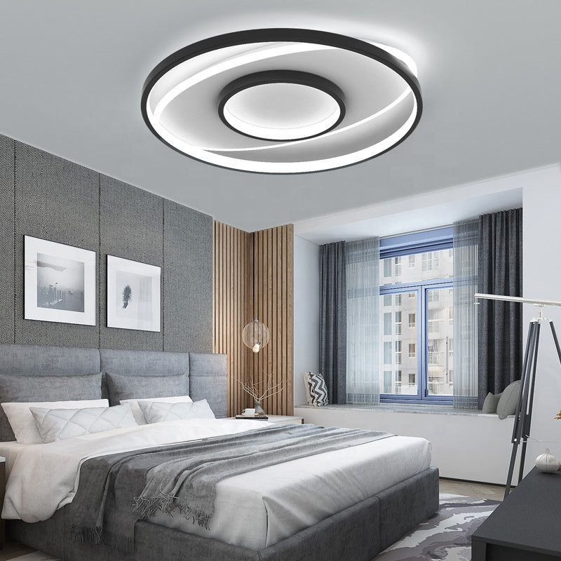 Lampadario LED con telecomando FIGURATO, 63W, 3 Cerchi, Luce Fredda/Calda/Neutra, Dimmerabile, Nero Lampadari LED con Telecomando Titolo predefinito Alessandro Design