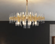 Lampadario in Cristallo CC850/620GD, 10xE14, 62X45cm, Altezza Regolabile, Oro Lucido, Design Elegante, Metallo e Cristalli Lampadari in Cristallo Titolo predefinito Alessandro Design