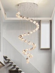 Candelabru Modern LED CM526/18, 51W, Diametru 58.5cm, Inaltime Reglabila, Crom