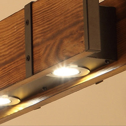 Lampadario LED vintage LV565/4, 12W, 3000K, Fienile Rustico, Legno e Metallo, 100cm, Lampadari Vintage Giallo Titolo predefinito Alessandro Design