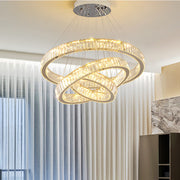 Lampadario LED con telecomando LLC130/3CH, Cristallo e metallo, 119W, 3 cerchi, dimmerabile, altezza regolabile, luce fredda/calda/neutra, illuminazione di lusso Lampadari LED con telecomando Titolo predefinito Alessandro Design