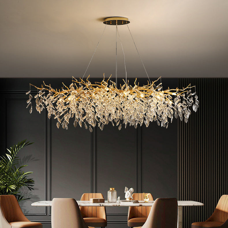 Lampadario di cristallo WALTZ Rhapsody, 9x G9, oro, 80 cm, altezza regolabile Lampadari di cristallo Titolo predefinito Alessandro Design