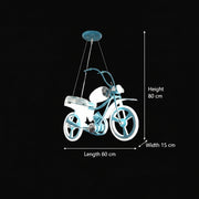 Lampadario LED per bambini MOTO, Tipo Moto, 40W, Luce Fredda/Calda/Neutra, Blu Bianco Lampadari per bambini Titolo predefinito Alessandro Design