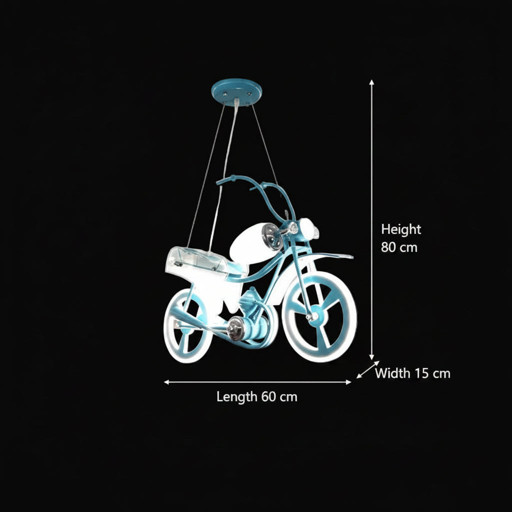 Lampadario LED per bambini MOTO, Tipo Moto, 40W, Luce Fredda/Calda/Neutra, Blu Bianco Lampadari per bambini Titolo predefinito Alessandro Design