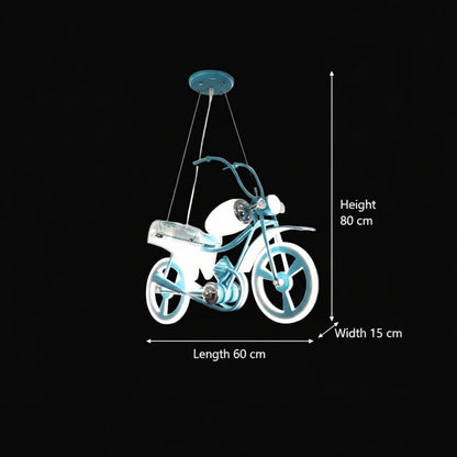 Lampadario LED per bambini MOTO, Tipo Moto, 40W, Luce Fredda/Calda/Neutra, Blu Bianco Lampadari per bambini Titolo predefinito Alessandro Design