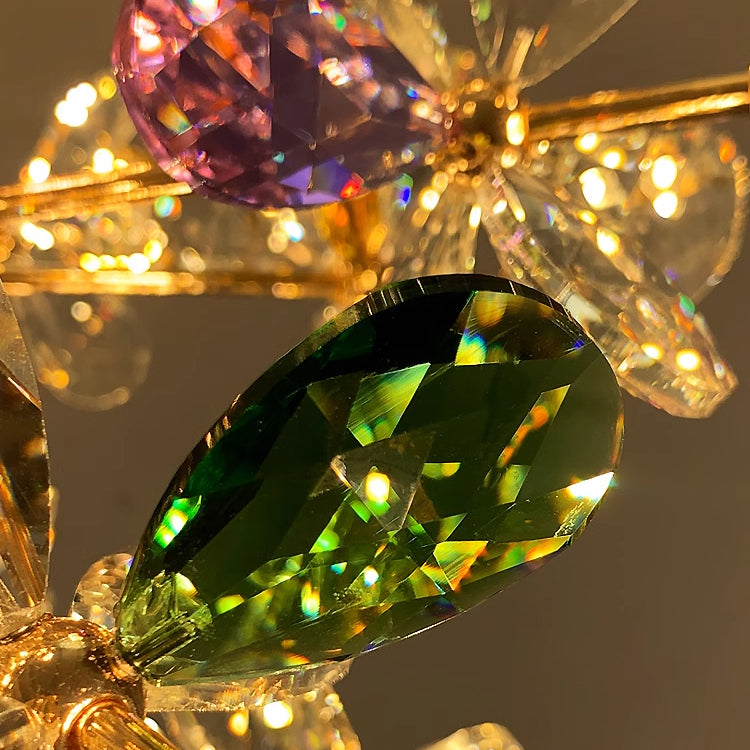 Candelabru Modern cu Cristal, FloraLux, 32xG4, Auriu si Cristale , 54.5cm, Inaltime Reglabila, Metal si Cristal Candelabre Cristal Default Title Alessandro Design